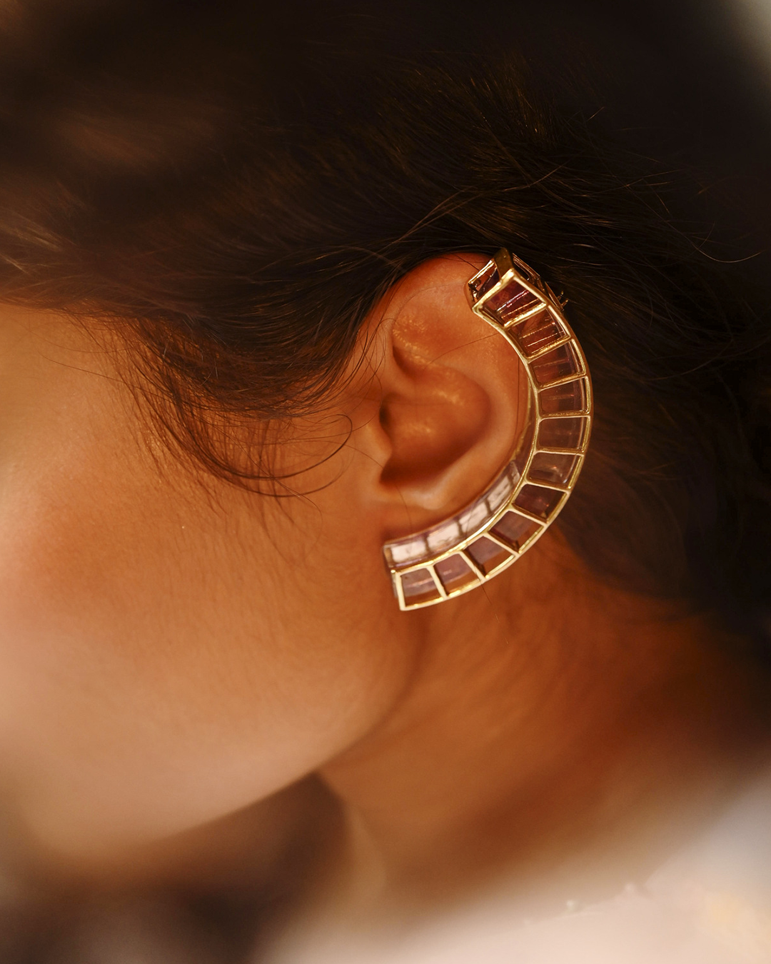 Aura Earcuff (Stone with Pen nibs) RIGHT 3