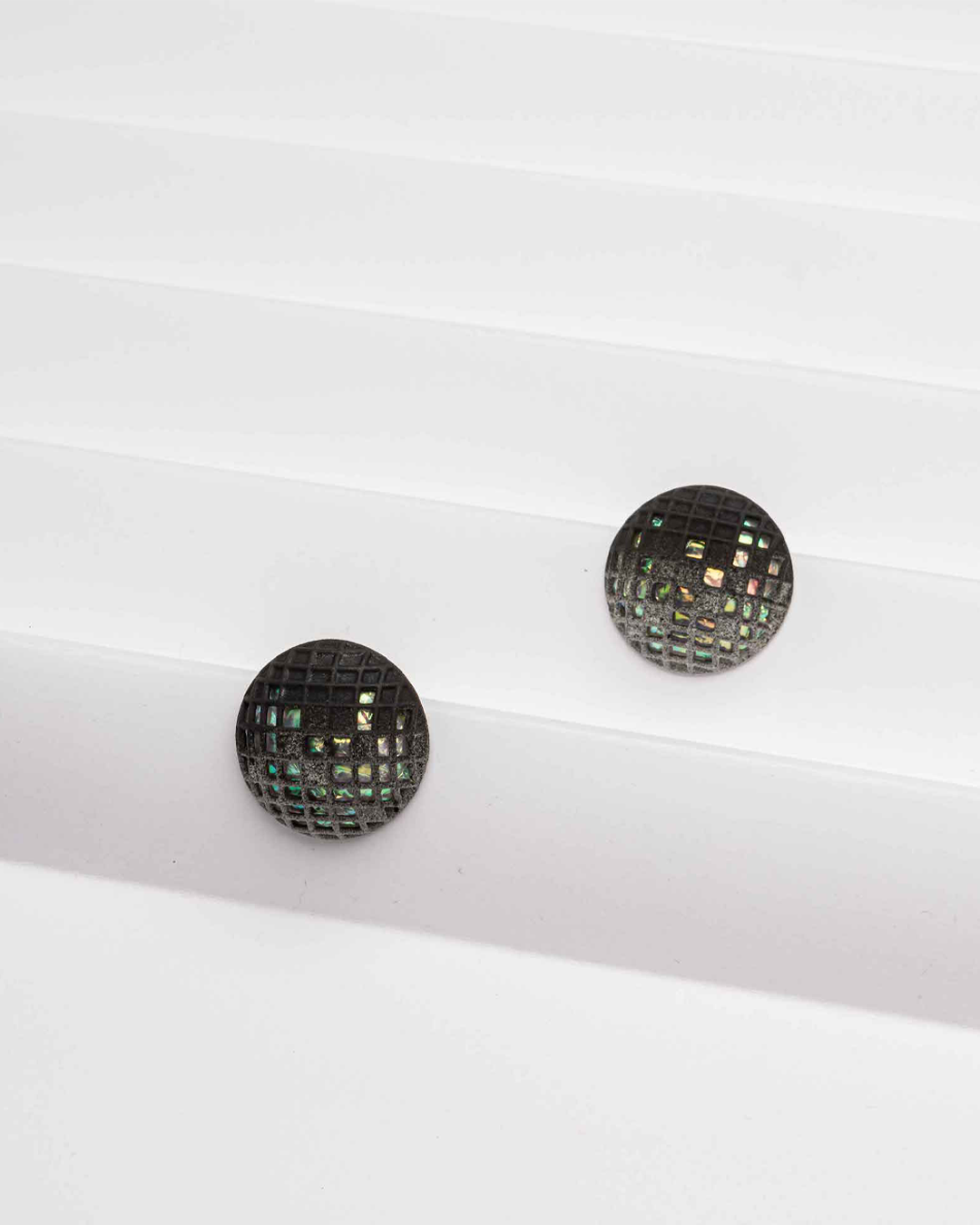 Glint Dome Earrings handmade dome hoop earrings Bliora 2