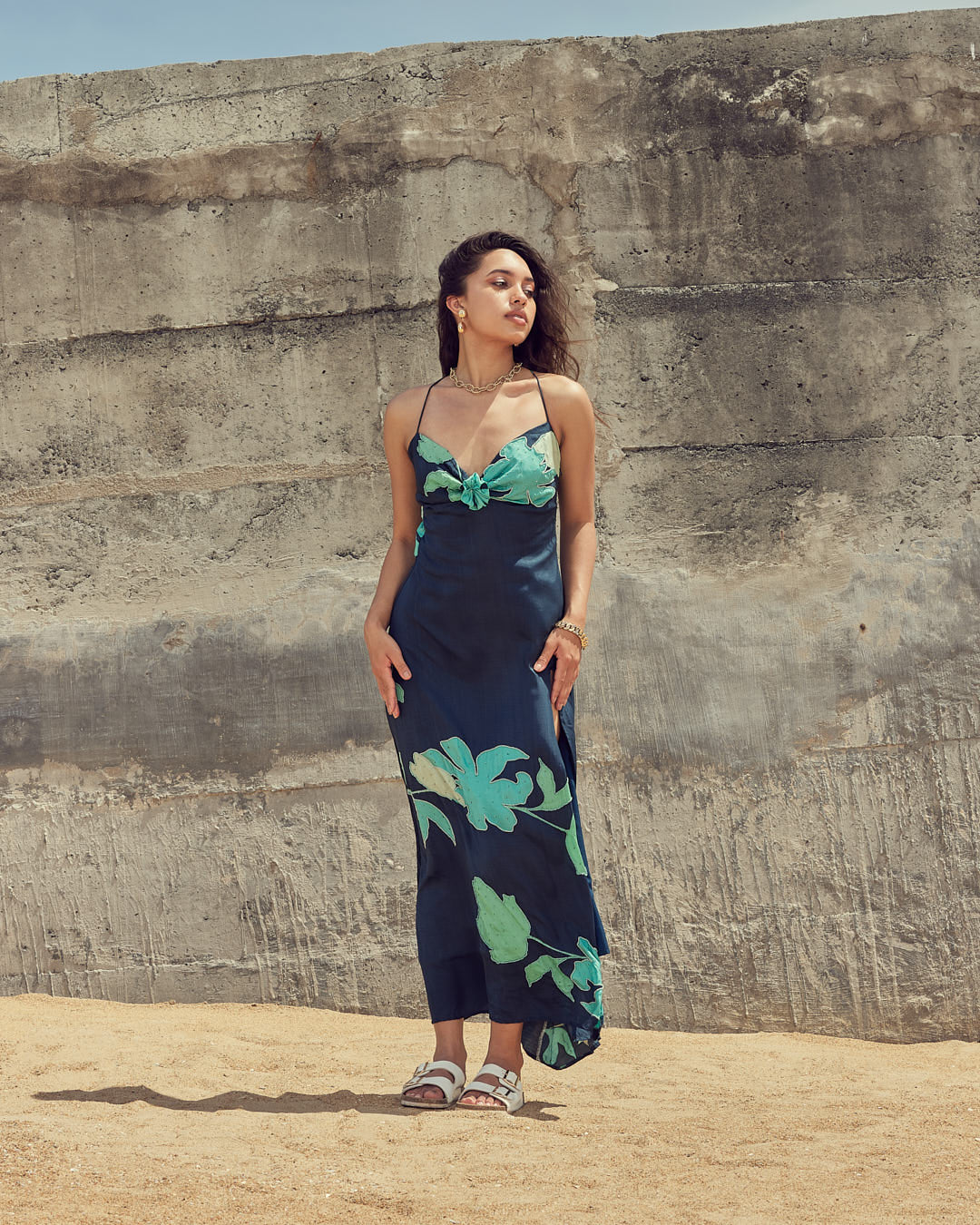 SUMMER COCKTAIL DRESS , EVENING DRESS, SIDE SLIT