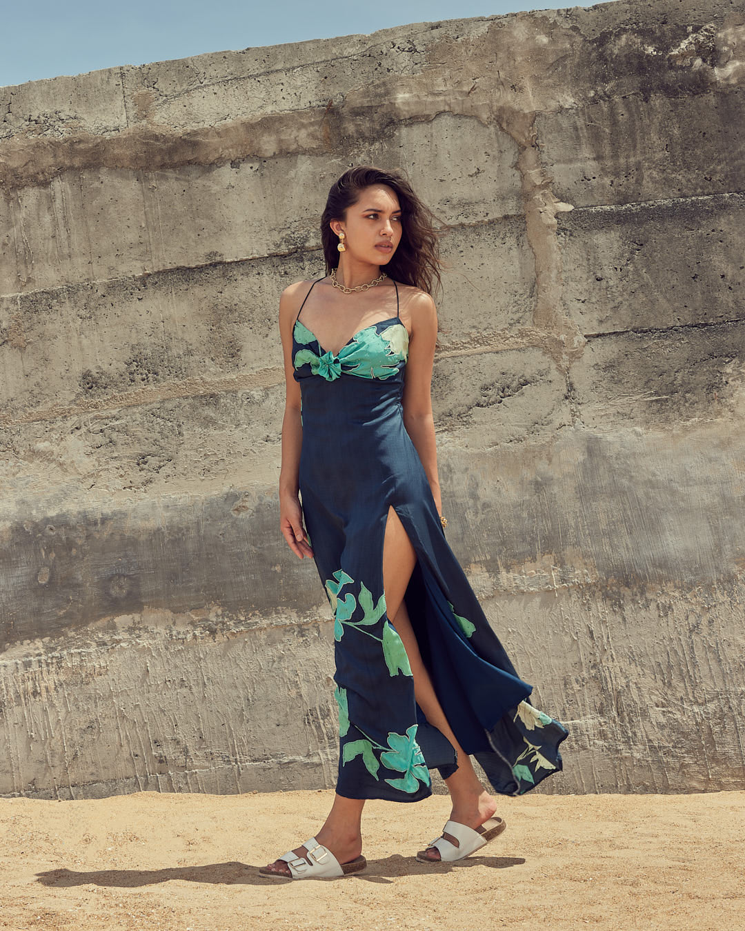 EMBRROIDERED MAXI VACATION DRESS , SUMMER LUXURY