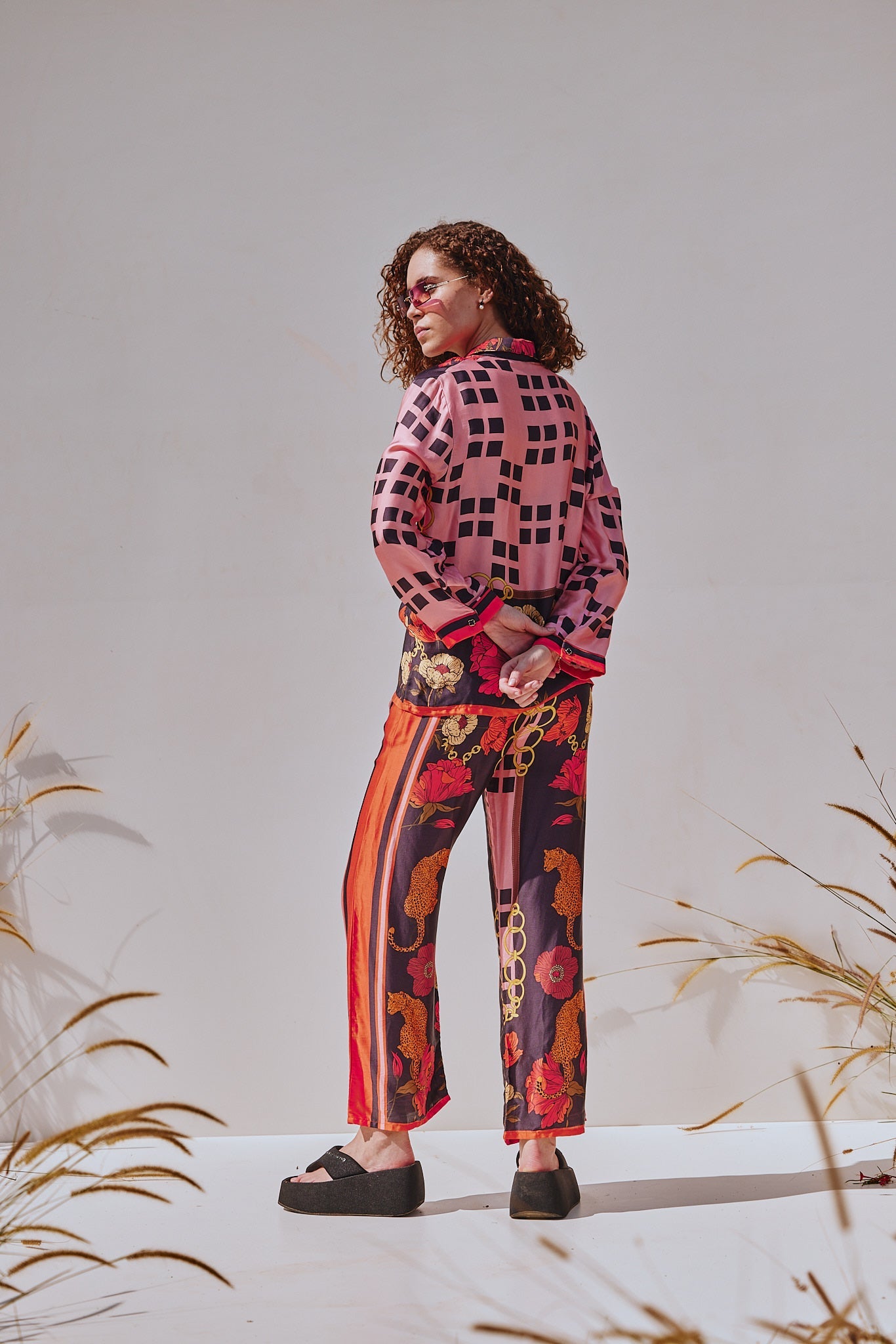 VA RA women’s Rosette Safari Co-ord – bold safari print outfit for Indian summers and vacations