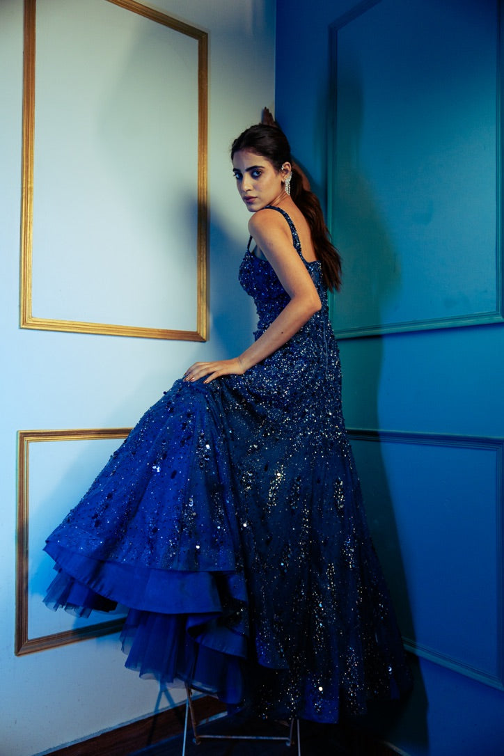 Smita Shrinivas Nishabd Cape Gown