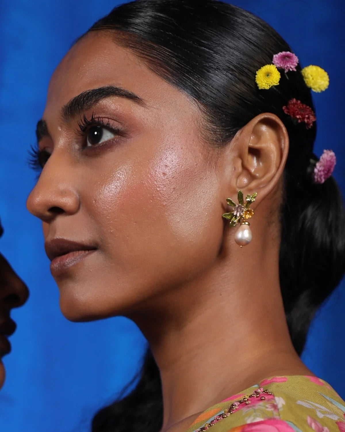 Flowerburst Pearl Drop Studs