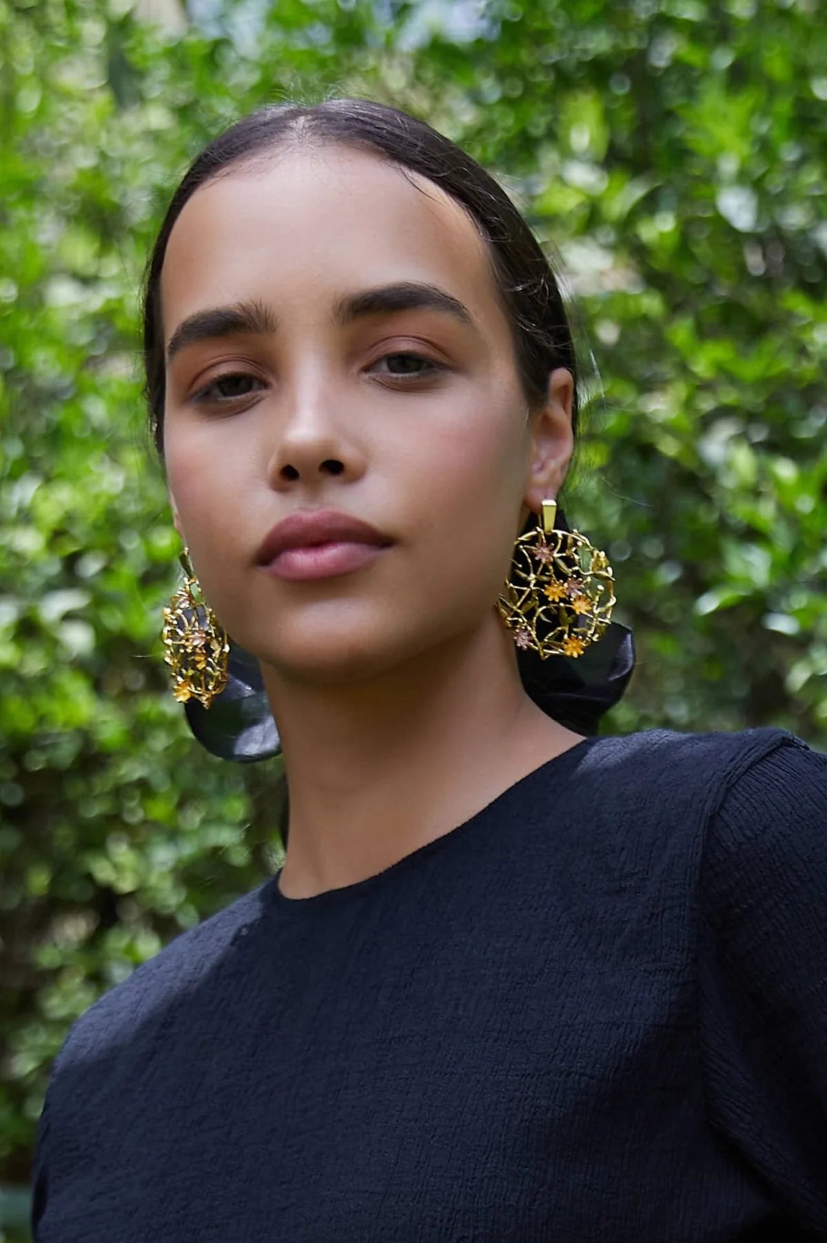 Trellis Earrings - pastel garden