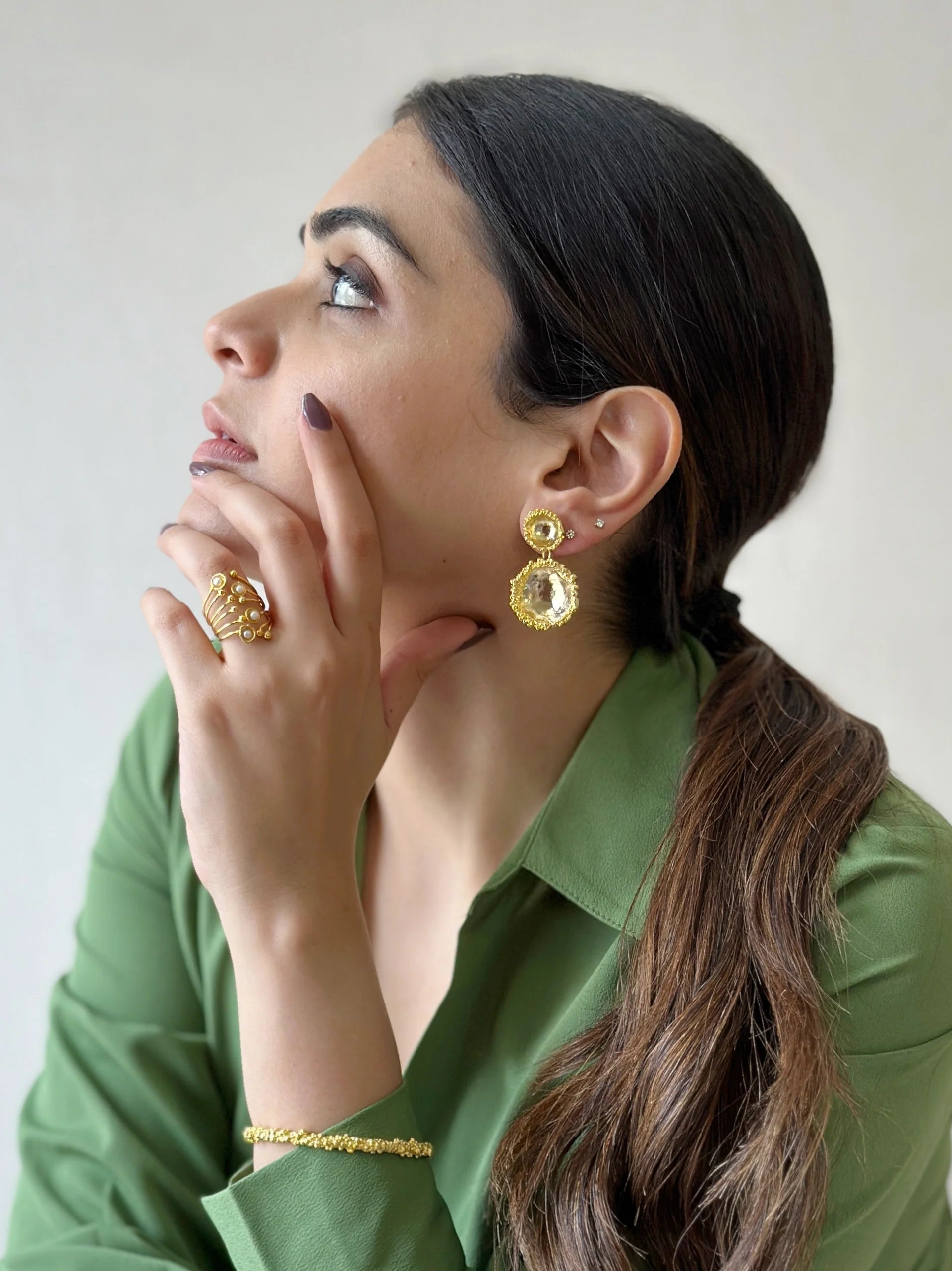 Comet Earrings Gold