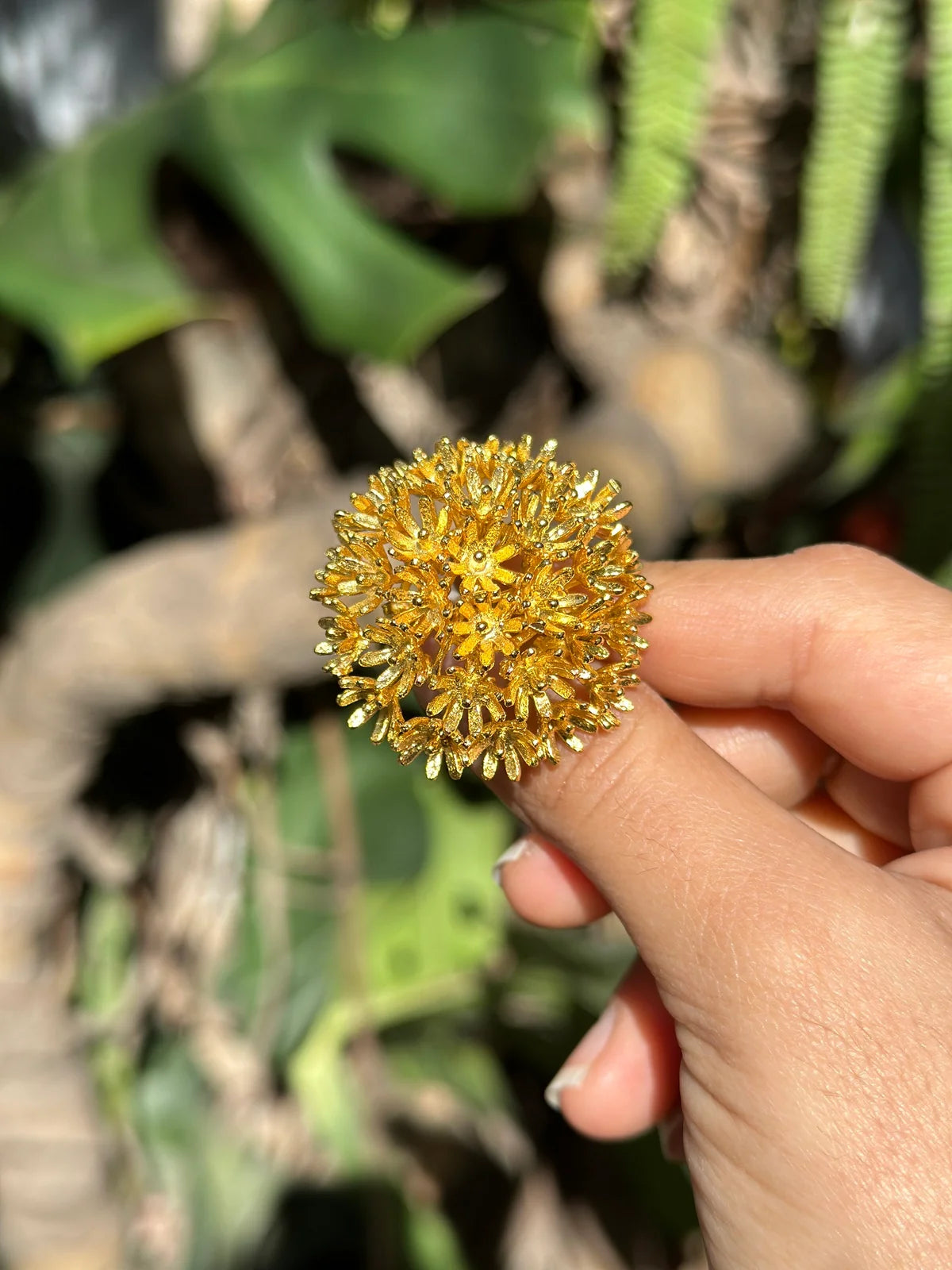 Springtime Sunshine Ring Gold - Freesize (US 5 - 7.5 / India 9 - 15.5 / Inner dia 15.6 - 17.7mm)