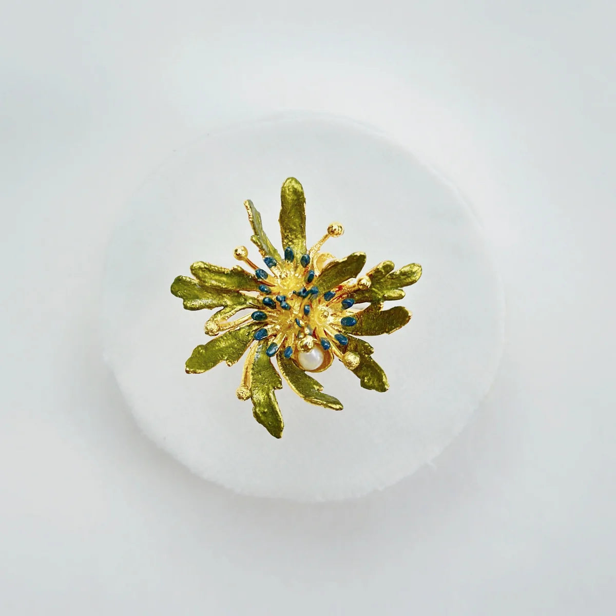 Flowerburst Ring - Forget-me-not Blue - Freesize (US 5 - 7.5 / India 9 - 15.5 / Inner dia 15.6 - 17.7mm)