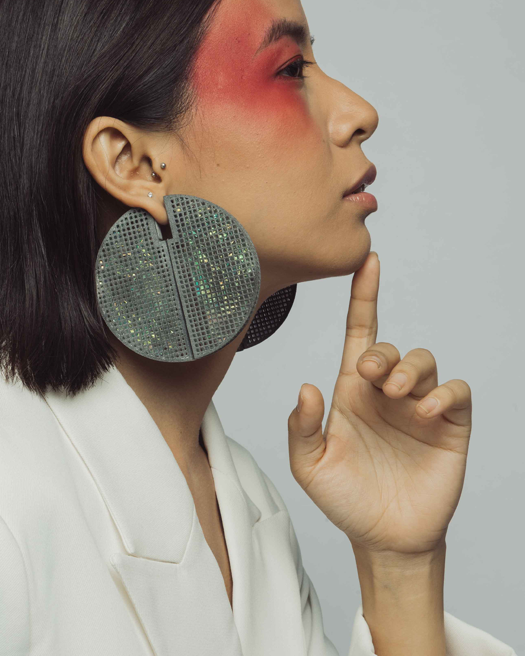 Glint Full Circle Earrings handmade geometric hoop earrings Bliora 3