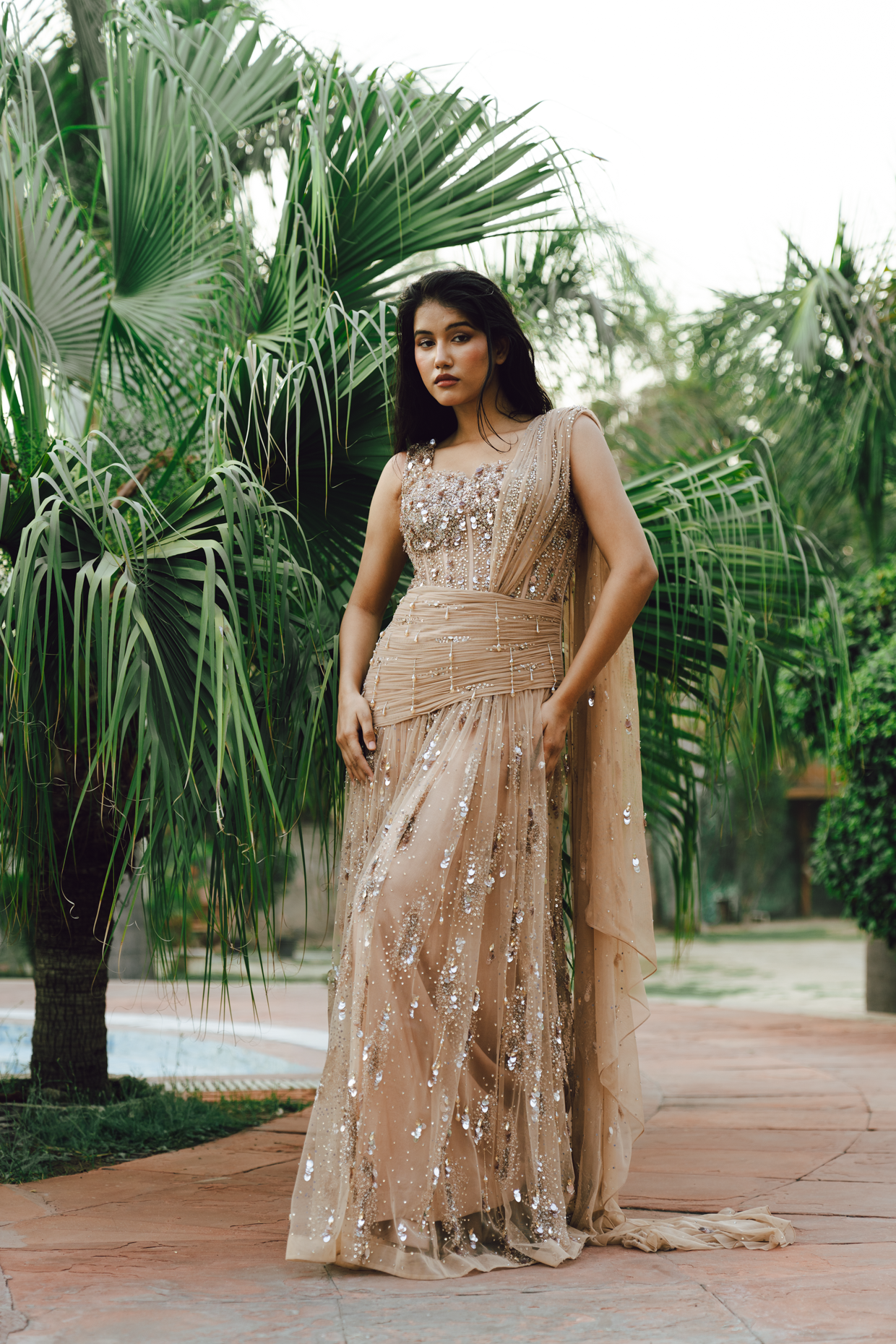 Smita Shrinivas Pehli Boond Saree Gown