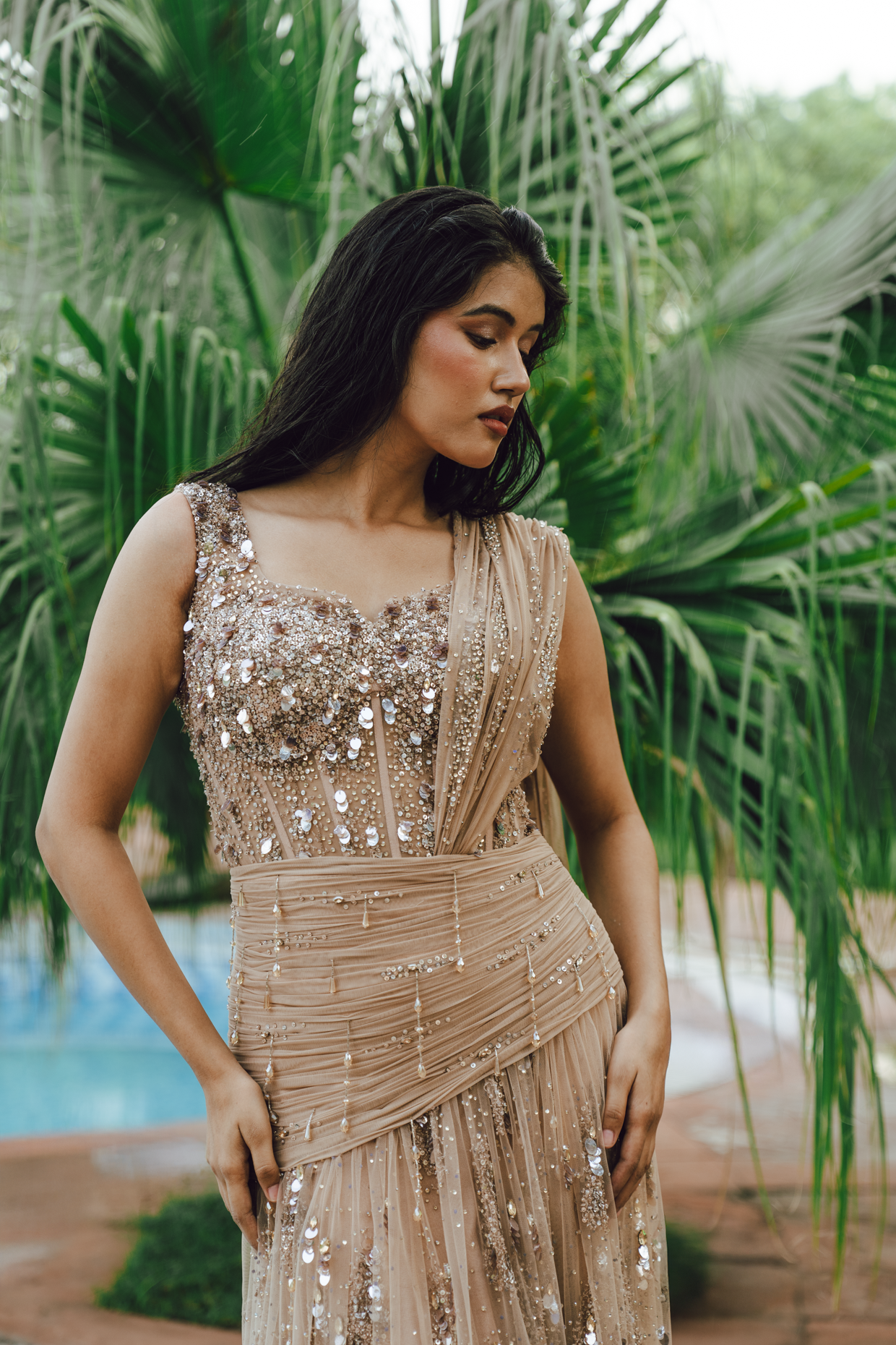 Smita Shrinivas Pehli Boond Saree Gown