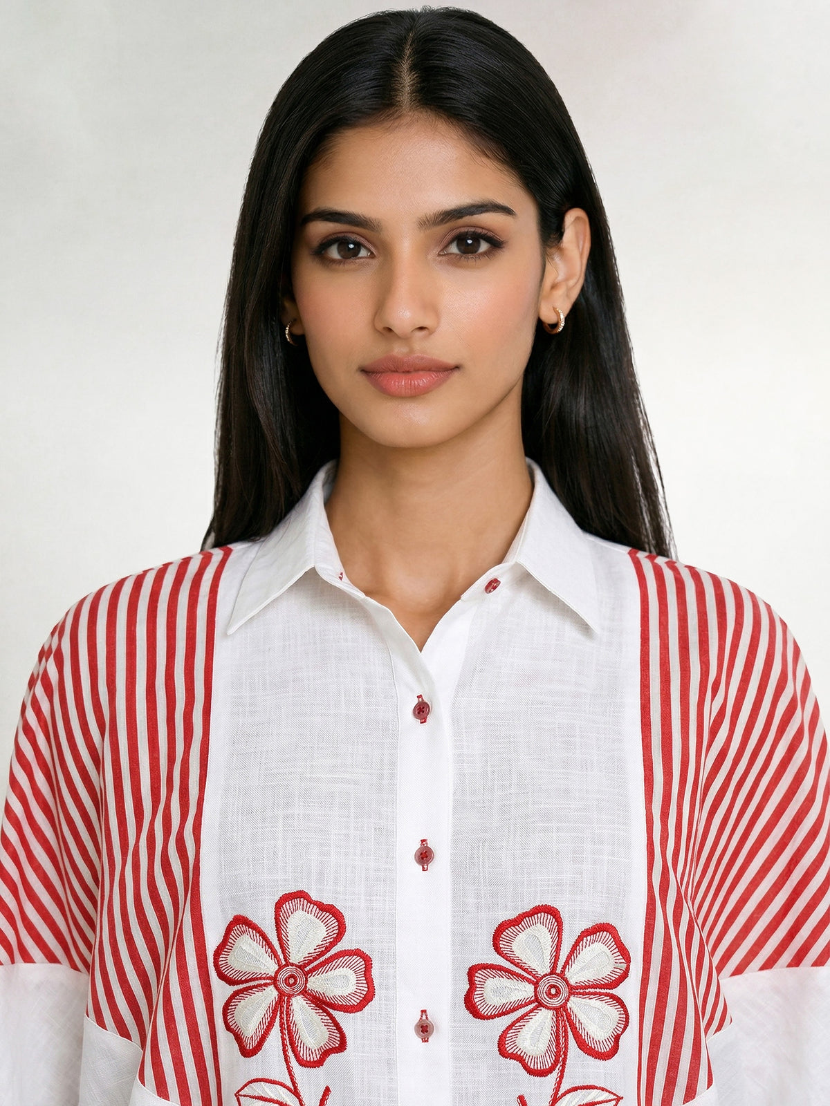 Bella Shirt With Red Stripes