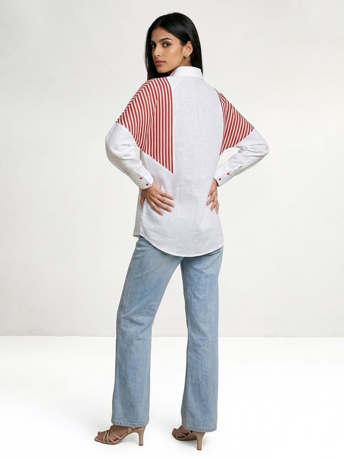 Bella Shirt With Red Stripes