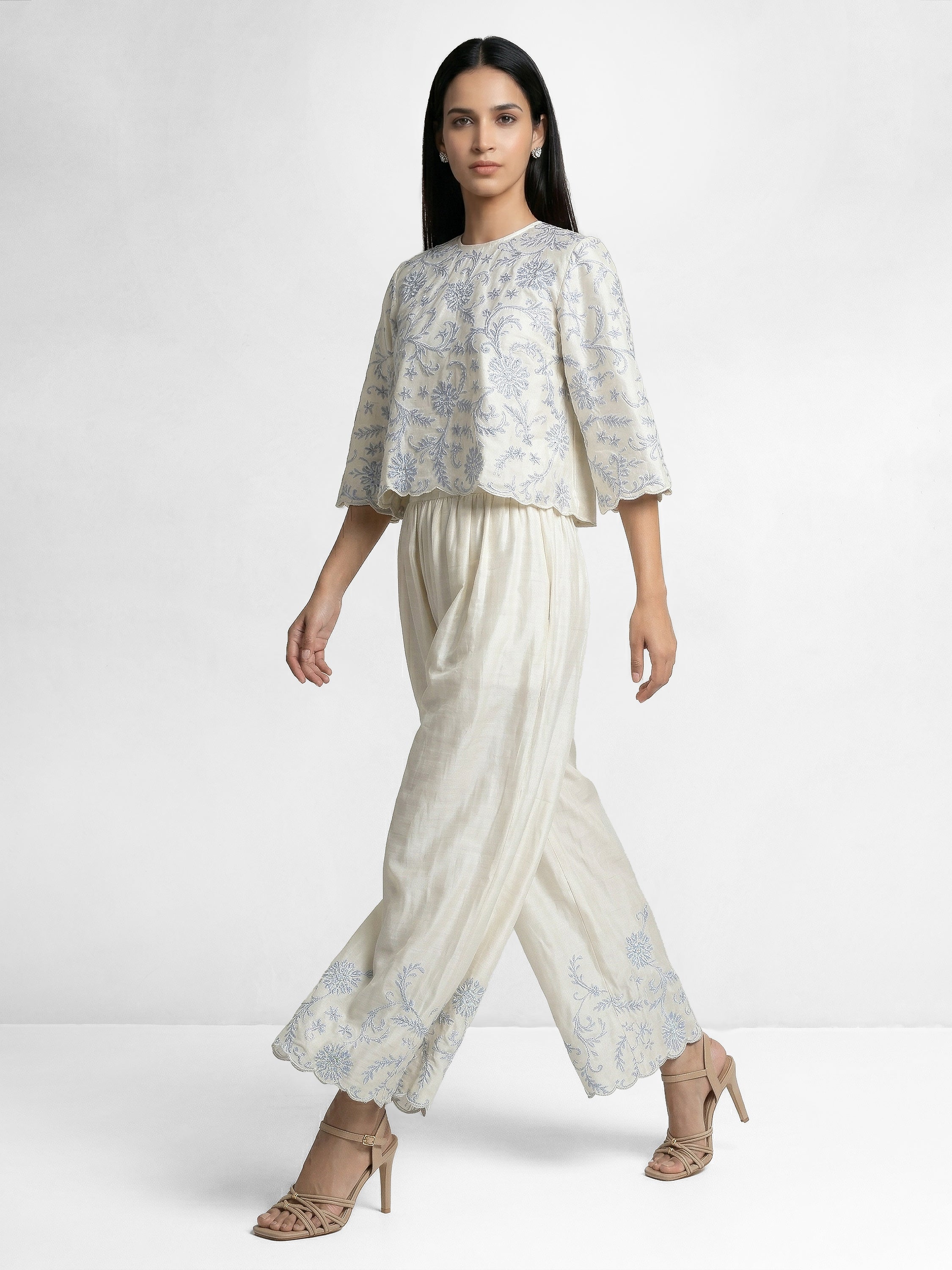 Daisy Blue Embroidery Co-Ord Set