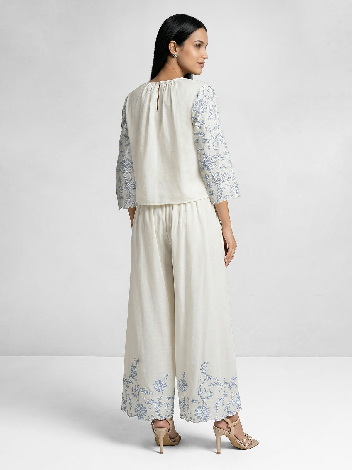Daisy Blue Embroidery Co-Ord Set