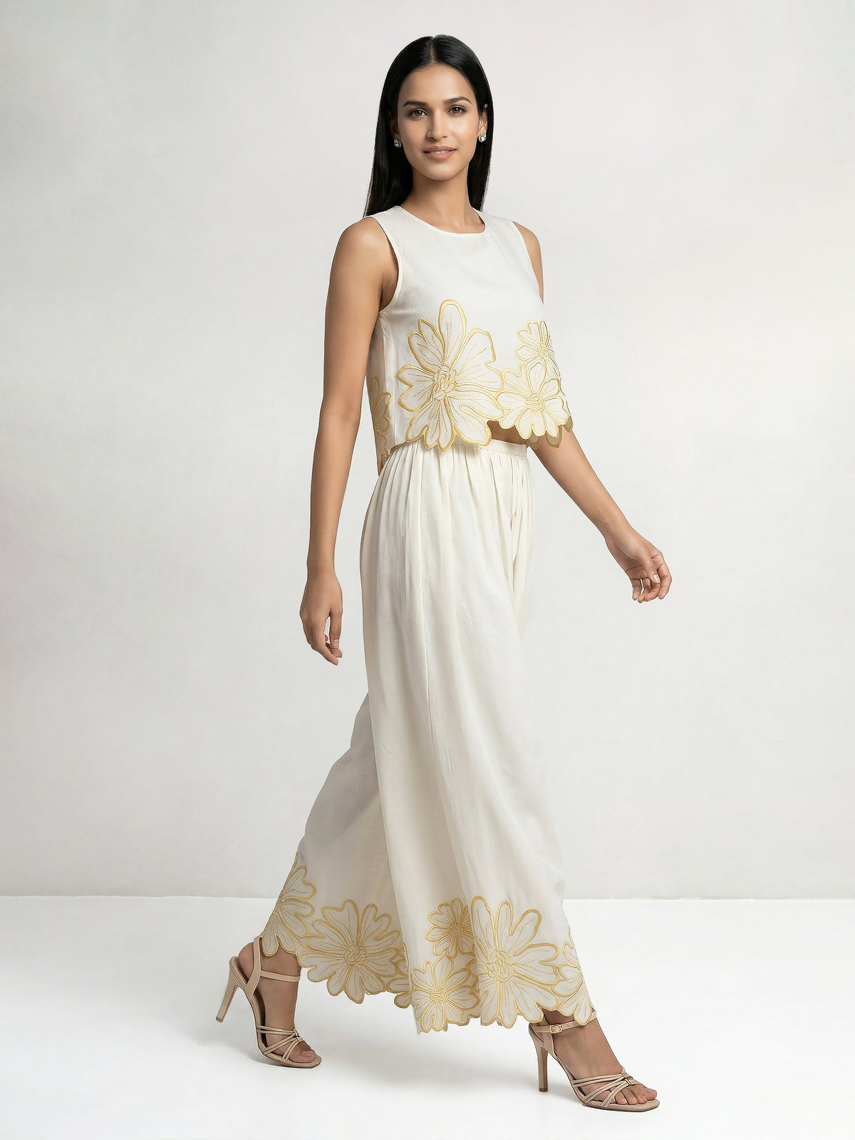 Daisy Yellow Embroidery Co-Ord Set