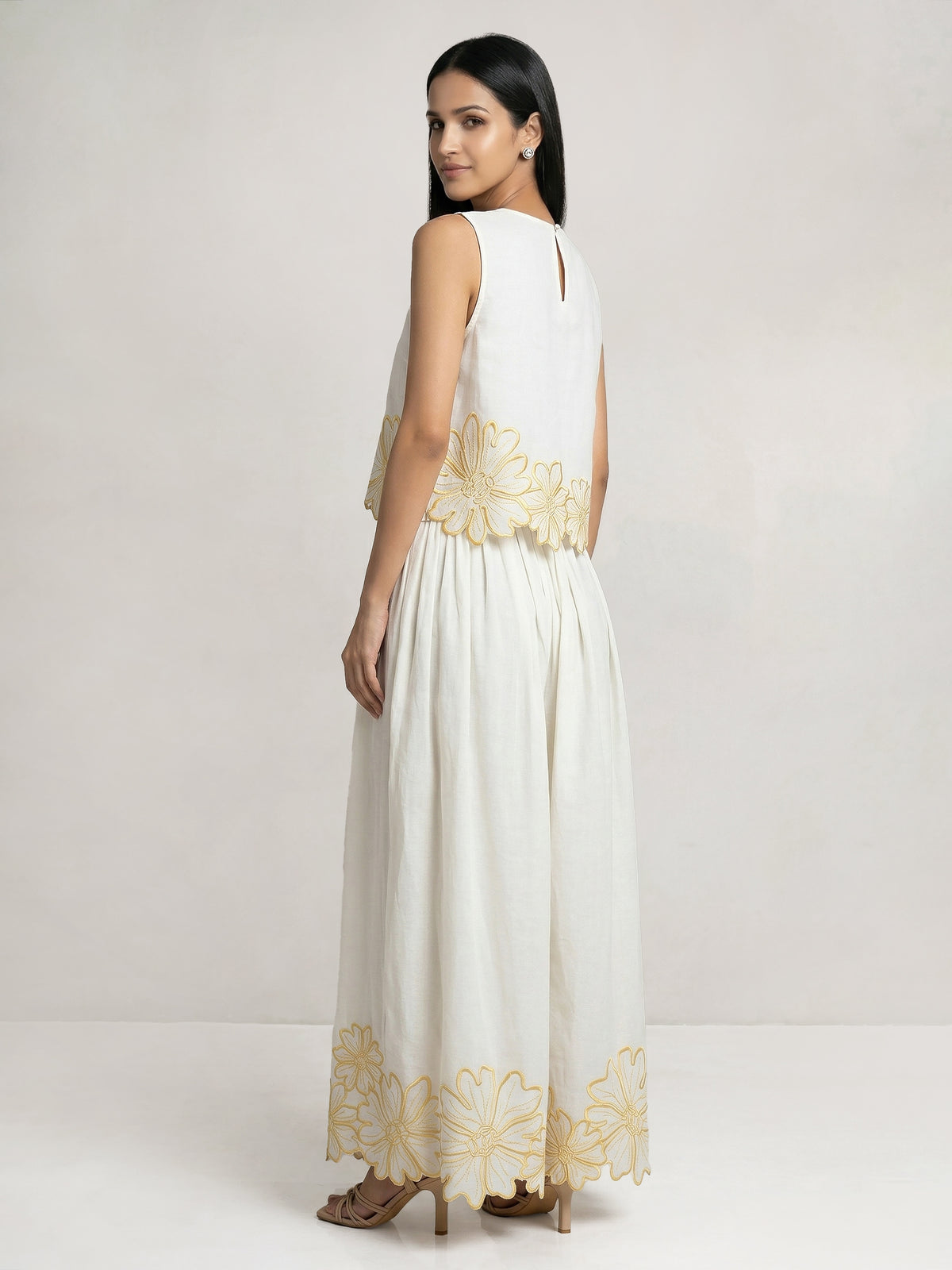 Daisy Yellow Embroidery Co-Ord Set