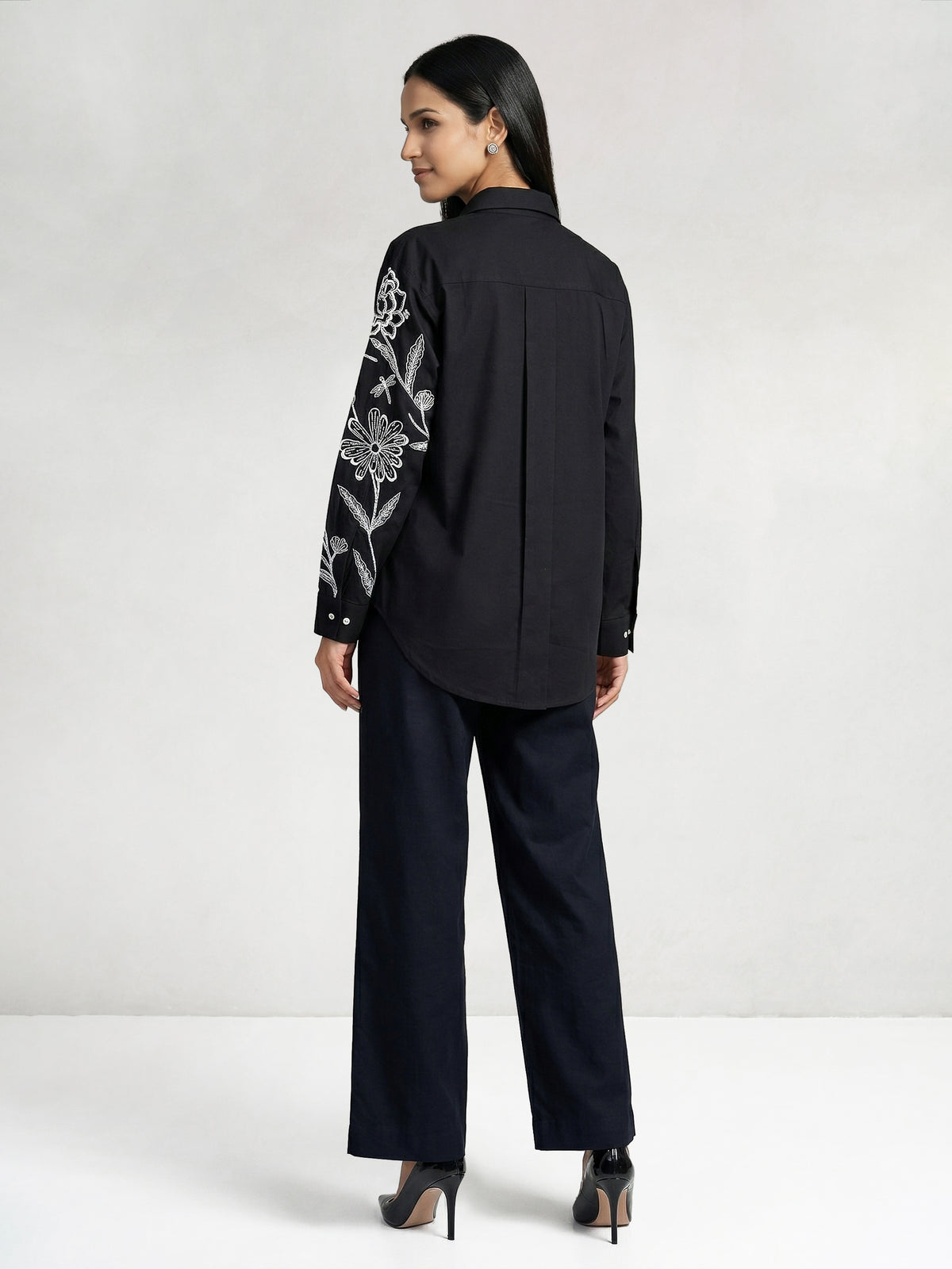 Gabby Ivory Flower Shirt With Pant