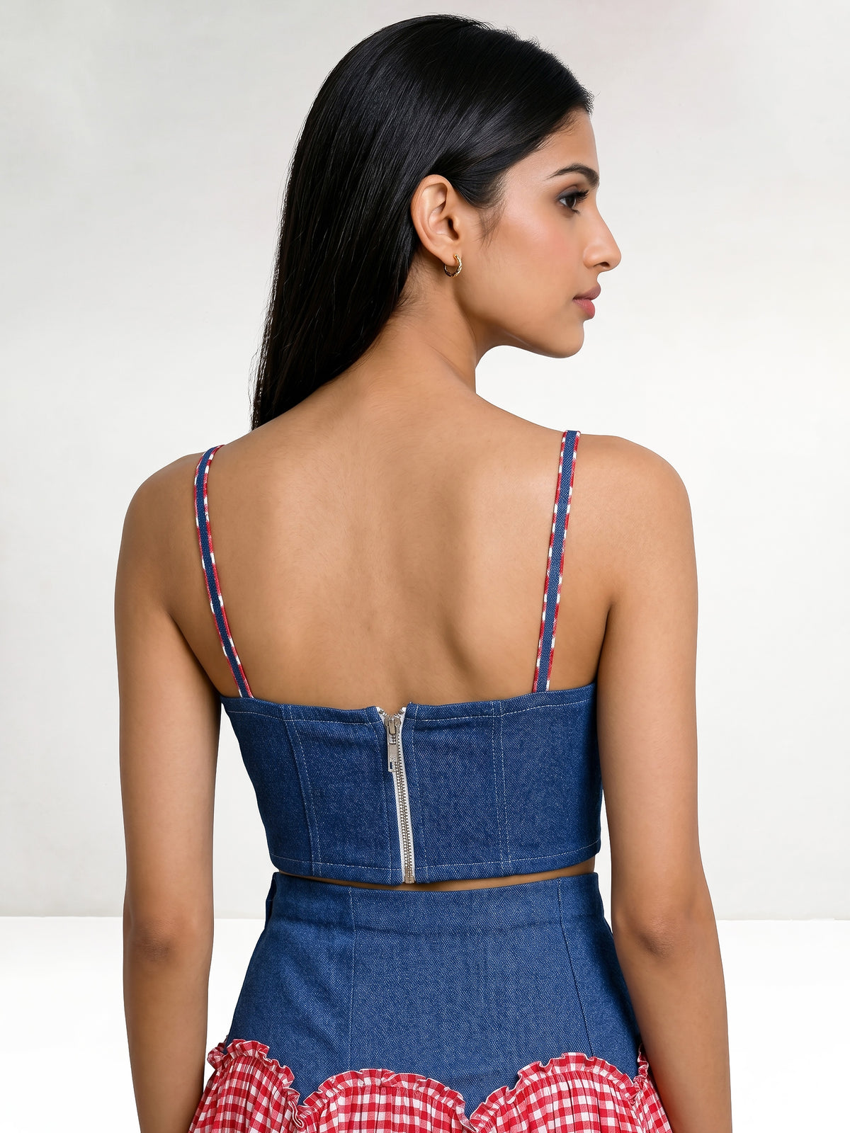 Victoria Denim Top And Maxi Skirt