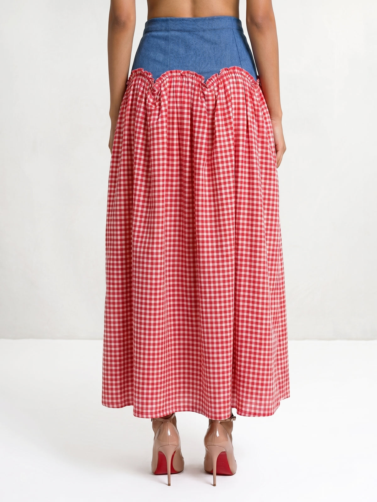 Victoria Denim Top And Maxi Skirt