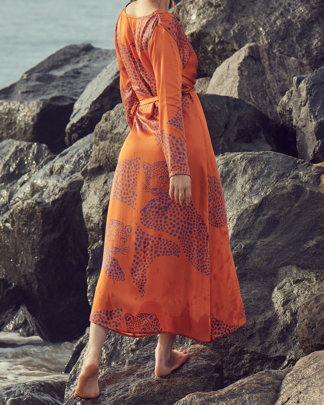 VA RA women’s wrap dress with safari print – lightweight dress for parties, brunches, and holidays, SUMMER DRESS, COVER UP 