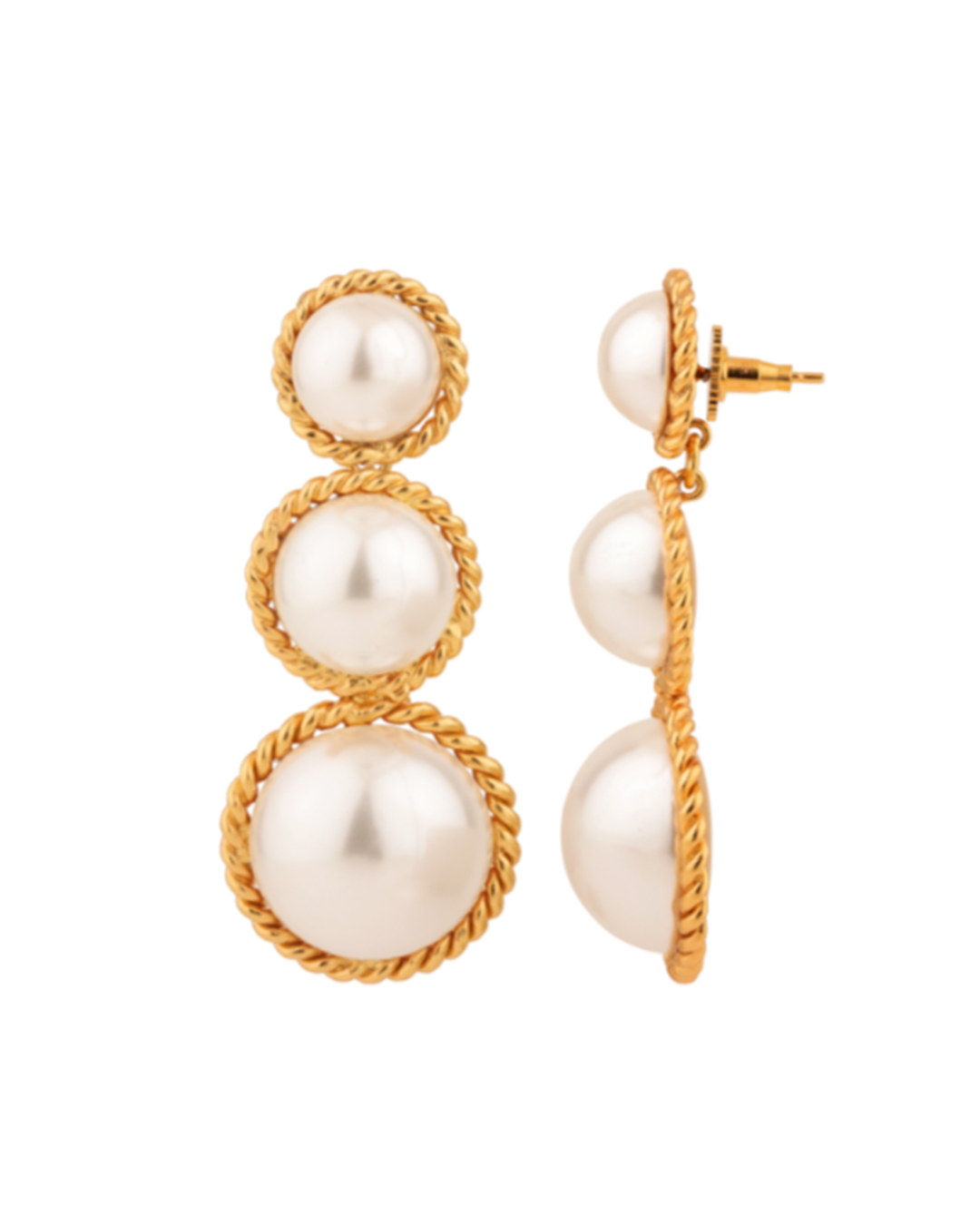 Luxury pearl stud earrings for festive and daily wear